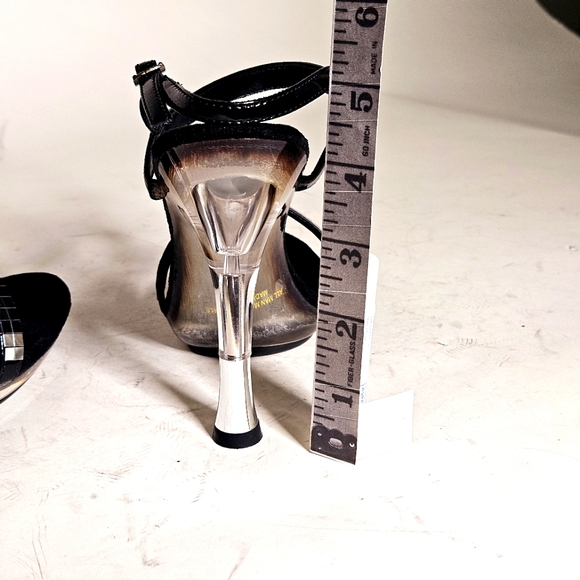 Jante Black with mirrors on the straps 4 inch Heels . Size 6 - Picture 10 of 11